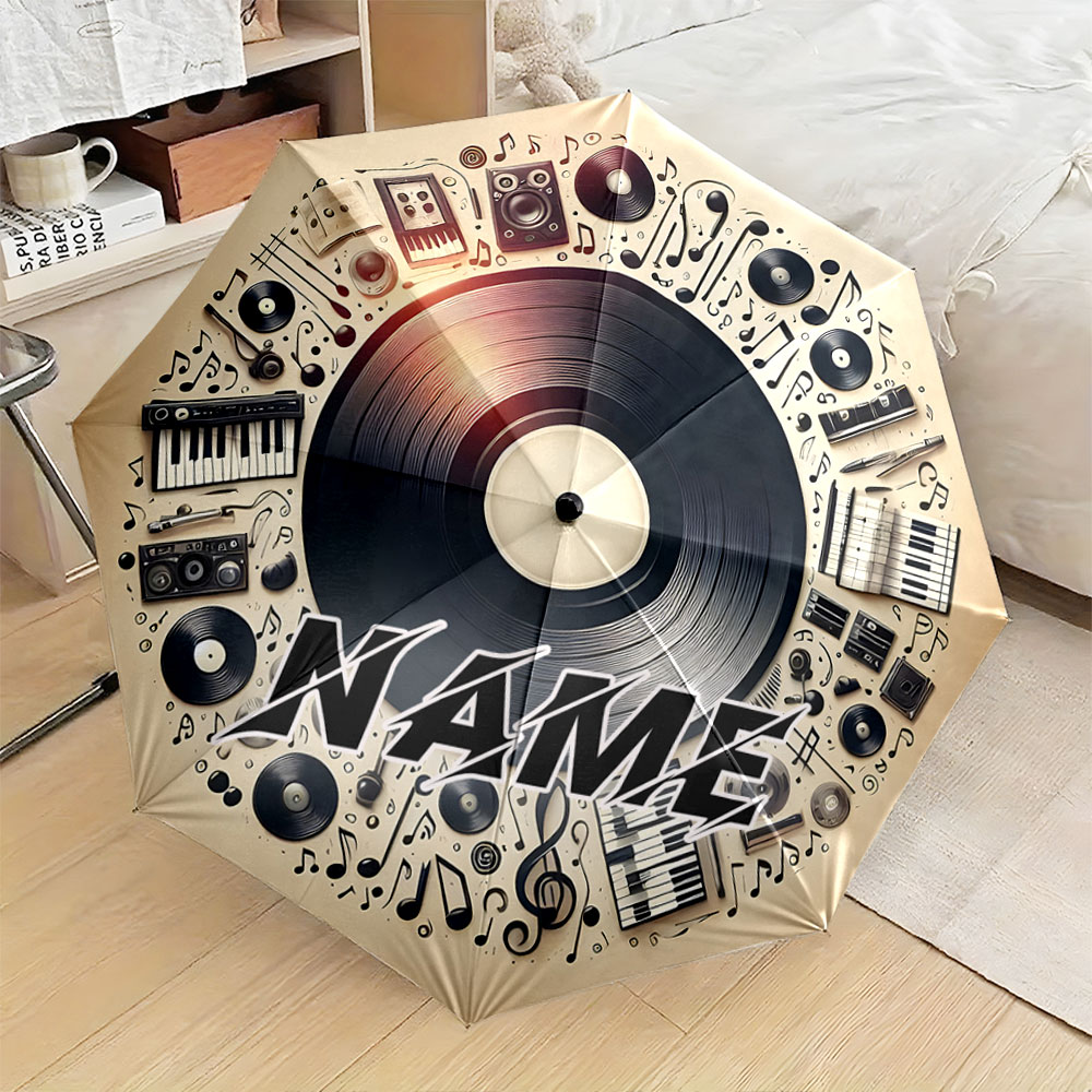 Musical Instrument Name - Paraplu met gepersonaliseerde naam, 