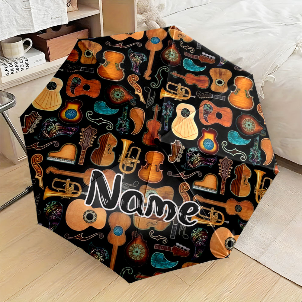 Musical Instrument Name - Paraplu met een gepersonaliseerde naam, ontwerp