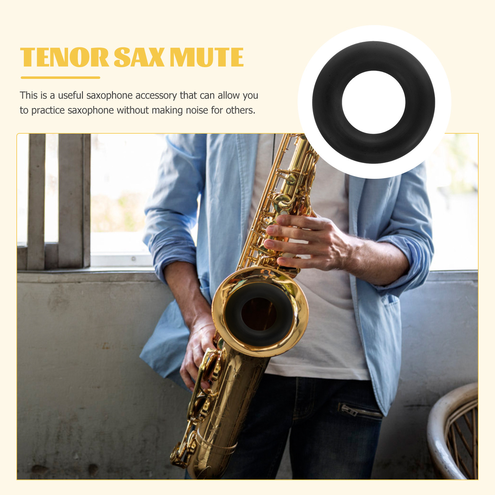 Musical Instrument Saxophone - Siliconen demper voor tenorsaxofoon, voor geruisloos