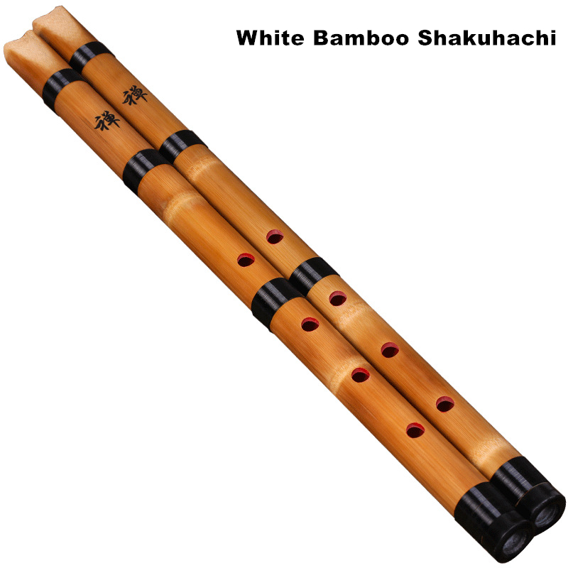 Musical Instrument In Chinese - Handgemaakte natuurlijke witte bamboe Shakuhachi Chiba