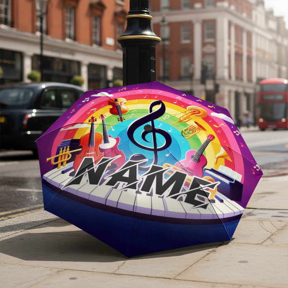 Musical Instrument Name - Paraplu met eigen naam, paraplu met