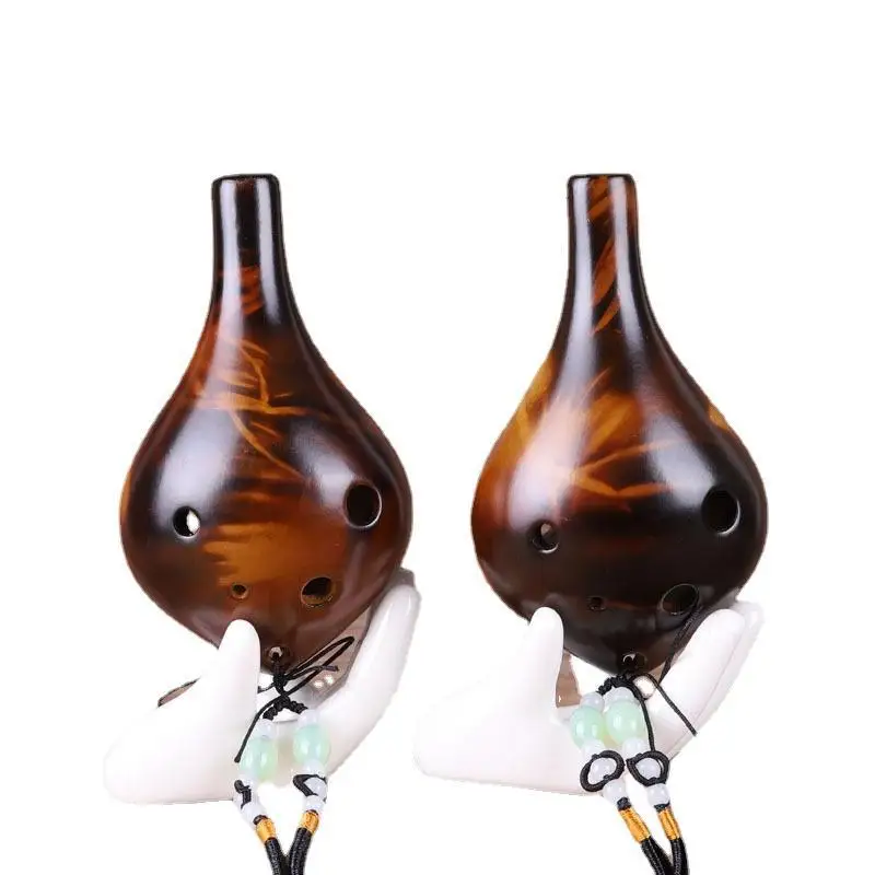 Musical Instrument In Chinese - 6-gaats klein formaat Ocarina Strawfire keramische