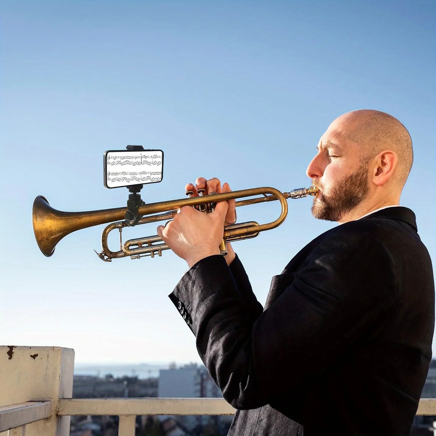 Metalen muzieklyre-clip telefo - Musical Instrument Saxophone recensie en prijs